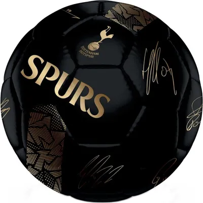 Produktbild von Tottenham Hotspur FC - "Phantom" Fußball mit Unterschriften RD3921 (5) (Schwarz/Gold)