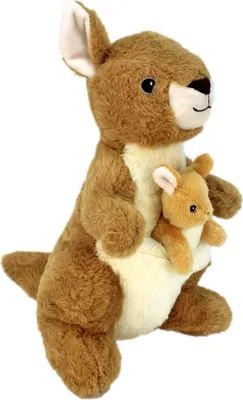 Immagine prodotto di Canguro di peluche con bambino - 32 cm circa