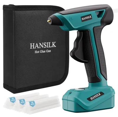 Produktbild von HANSILK Kabellose Heißklebepistole 2000mAh, 15s Schnellaufheizung