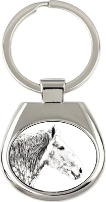 Image de Percheron - Porte-clés avec cheval, porte-clés imprimé, pendentif personnalisé de la marque Art-Dog.