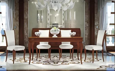 Immagine prodotto di Sala da pranzo Tavolo da pranzo Sedia Tavolo allungabile Gruppo Tavoli Legno Design Set 5 pezzi.
