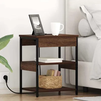 Produktbild von vidaXL Nachttisch 2 Stk. Braun Eichen-Optik 41 x 31 x 51 cm