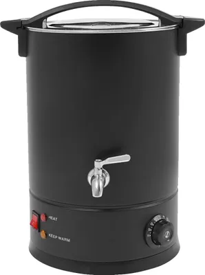 Image de Chauffe-cire, température réglable, verseur rapide, 12 litres, noir
