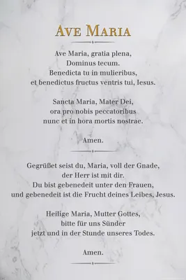 Produktbild von Ave Maria - Mormar Weiß - Inspirations Poster Druck - Größe cm