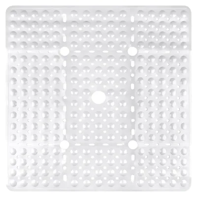 Produktbild von Duschmatte rutschfest 70x70cm TPE Weiß mit Saugnäpfen maschinenwaschbar
