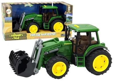 Obrázek produktu pro Traktor s bagrem, světla a zvuk, zelený – Leantoys