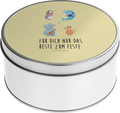 Produktbild von Mr. & Mrs. Panda Dose Big Band - Gelb Pastell - Geschenk, Gitarre, Elefant, Vorratsdose, Delfin, Erinnerungsbox, Musik, Vorratsdosen, Hund, Aufbewahrungsdose, Maus