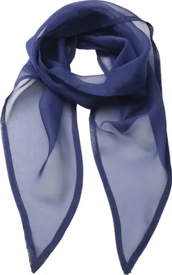 Image de Premier Foulard / écharpe en mousseline de soie pour femme RW2828 (taille unique) (Bleu marine)