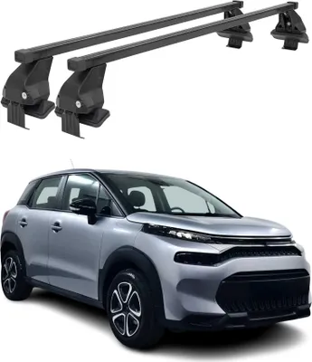 Image de Menabo Barres de toit transversales pour Citroen C3 Aircross 2017-24 Acier Noir