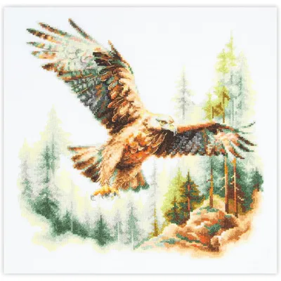 Produktbild von Magic Needle Kreuzstich Stickpackung "Über der Welt", Zählmuster, 26x26cm