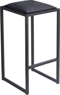 Produktbild von FERRO Barhocker 64 cm Eko – Moderner Metall Barstuhl ohne Lehne im Loft-Stil mit Gepolstertem Sitz