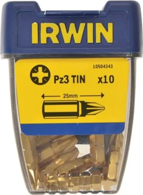 Produktbild von 1/4in, 25mm Pozidriv Pz3 TIN (10 Stck.) IRWIN