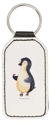 Produktbild von Mr. & Mrs. Panda schlüssel anhänger Pinguin Marienkäfer - Weiß - Geschenk, Schlüsselanhänger, Glück, Mit Spruch, schlüsselbund, Aufmerksam, für, Freude, Kleine Wunder