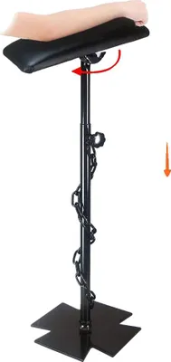 Produktbild von Tattoo-Armlehnenständer, Bequeme Schaumstoffpolsterung, Mehrwinkelunterstützung, schwarz