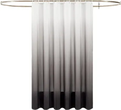 Produktbild von Duschvorhang Anti-schimmel für Badezimmer Weiß nach Schwarz 180x180cm
