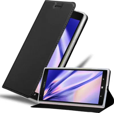Obrázok produktu pre Cadorabo puzdro na mobilný telefón pre Nokia Lumia 1520 ochranné puzdro v čiernej farbe Cover Etui Book Case Booklet