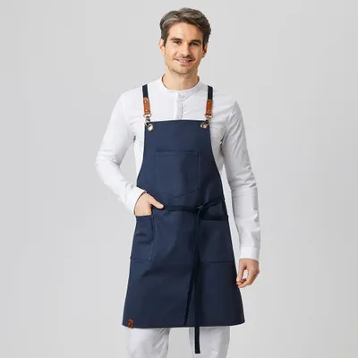 Produktbild von Latzschürze B 70 x L 80 cm navy : navy : 100% Baumwolle
