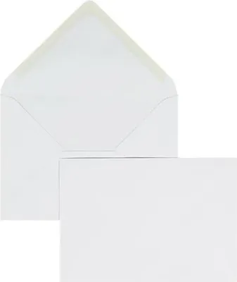 Produktbild von Briefumschläge 125x175mm (DIN B6) 100g/qm gummiert VE=100 Stück weiß