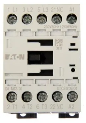 Immagine prodotto di Contattore di potenza Eaton DILM DILM12-01 (230V50HZ,240V60HZ) 1 contatto NC 230 V/AC 50 Hz/240 V/AC 60 Hz (276865)