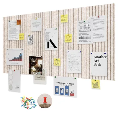 Produktbild von Omgoods Pinnwand 60x40 cm - Selbstklebendes Filz - Wanddekoration - Korkwand/Memo-Board - Faltbare Fototafel - Umweltfreundlich und nachhaltig - Pinnwand