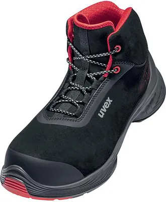 Produktbild von Uvex 1 G2, S3L, 10/44, Unisex, Erwachsener, Sicherheitsstiefel, Schwarz, Rot, ESD, S3, SRC, Speed-Schnürsenkel