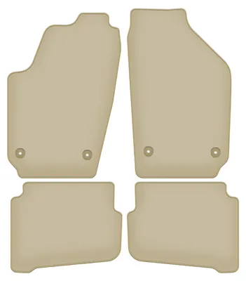 Image de Tapis de sol velours PREMIUM beige compatibles avec Seat Ibiza III 6L (2002-2008, à hayon) – avec fixations – sur‑mesure