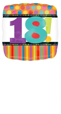 Produktbild von Folienballon "Dots & Stripes" 18