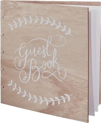 Produktbild von Ginger Ray Boho Gästebuch aus Holz für Hochzeiten