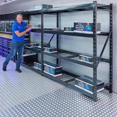 Productafbeelding van Magazijnstelling met 8 verstelbare legborden - 392 cm