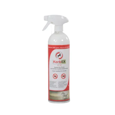 Image de KerbEx, produit de protection contre les insectes, rouge, à l'ail, 1 litre, comprenant un pulvérisateur