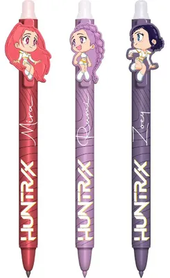 Image de Stylos gel KPop Demon Hunters, lot de 3, effaçables