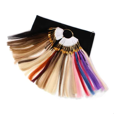 Immagine prodotto di hair2heart set di ciocche campione di colore anello campione di colore tutti i colori di capelli estensioni