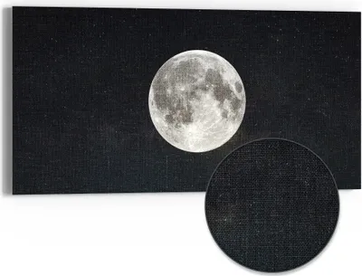 Produktbild von DEQORI Hybrid Leinwand Bild 60x30 cm 'Mondnachtzauber' Wandbild Glas flach modern