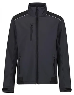 Produktbild von Regatta TRA651 | Sandstorm Workwear Softshell - Farbe: Seal Grey (Solid)/Black - Größe: M
