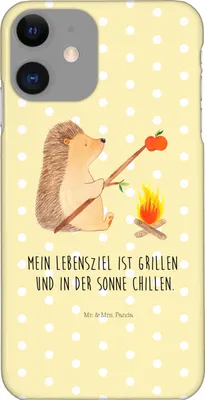 Produktbild von Mr. & Mrs. Panda Iphone 11 Handyhülle Igel Grillen - Gelb Pastell - Geschenk, Cover, Handy Case, Ziele, Spruch, Smartphone Hülle, Sinn Des Lebens, Tiere, Motivation