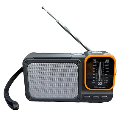 Produktbild von Tragbares batteriebetriebenes AM/FM-Radio, Bluetooth, 1200mAh Akku, AA- und USB-C-Ladung, kompakt und mobil, ideal für unterwegs und zu Hause