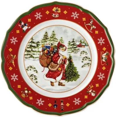 Immagine prodotto di Set di 4 piatti Hutschenreuther "Happy Wintertime" da 22 cm (codice prodotto: 02488-727471-10862) e 1 articolo omaggio a scelta: cannucce o prodotto per la cura del corpo della marca Neuerts