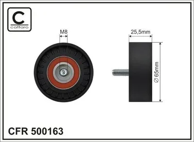 Produktbild von CAFFARO 500163 Spannrolle Keilrippenriemen 65mm passend für MERCEDES-BENZ C-Klasse Limousine (W204) E-Klasse Limousine (W211) C-Klasse T-modell (S204)
