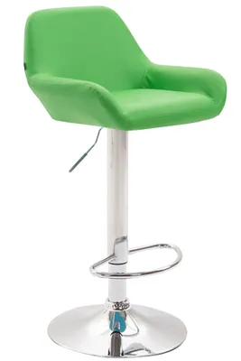 Produktbild von CLP Barhocker Braga Kunstleder drehbar und höhenverstellbar grün Gestell Farbe chrom