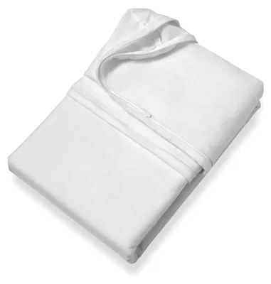 Matratzenschoner 90x200 cm, 100% Baumwolle, weiß, atmungsaktiv