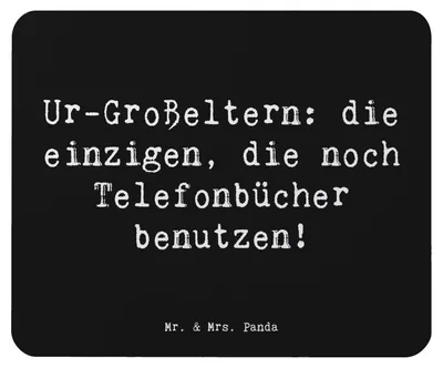 Produktbild von Mr. & Mrs. Panda Mauspad Spruch Ur-Großeltern Liebe - Schwarz - Geschenk, herzerwärmende Sprüche, computer, Mousepad, Familie Verwandte, pc mausunterlage, Technologie