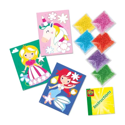 Produktbild von SES Creative Bastelset Glasperlenbilder mehrfarbig