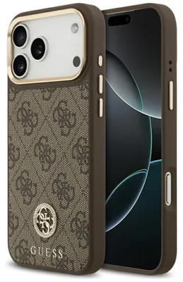 Obrázok produktu pre Puzdro Guess 4G Rhinestone Logo Magsafe pre Iphone 17 Pro Max - Brązowe