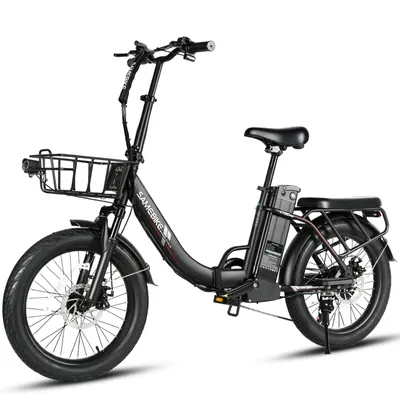 Productafbeelding van CY20 Pro-FT, opvouwbare elektrische stadsfiets voor woon-werkverkeer, 20 inch, 48V 13Ah, maximaal draagvermogen 150 kg, mechanische schijfremmen (voor en achter), zwart