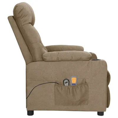 Obrázek produktu pro masážní křeslo vidaXL Electric Taupe Fabric