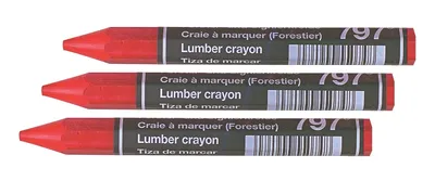Image de STUBAI Jeu de craies pour marquage à l'huile, rouge SB, 3 pcs 120 mm