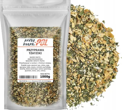 Zdjęcie produktu dla PRZYPRAWA TZATZIKI 1kg Grecka Aromatyczna mieszanka ziół do sosów Kol-Pol