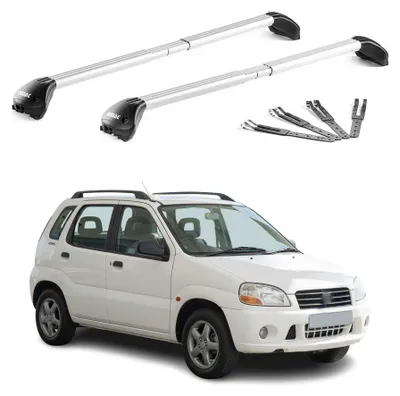 Image de Barres de toit pour Suzuki Ignis I 2000-2006 Aluminium Gris Argenté 2 pièces ABE, Image générée par une IA