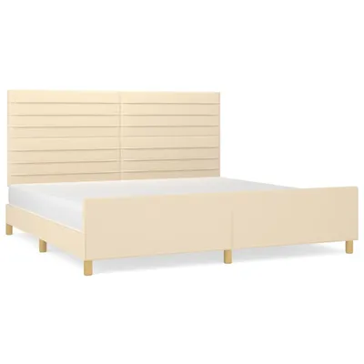 Productafbeelding van vidaXL Bedframe zonder matras, crème, 200x200 cm, stof