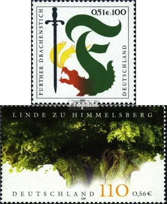 Produktbild von Briefmarken BRD (BR.Deutschland) 2001 Mi 2207,2208 (kompl.Ausg.) gestempelt Drachenstich